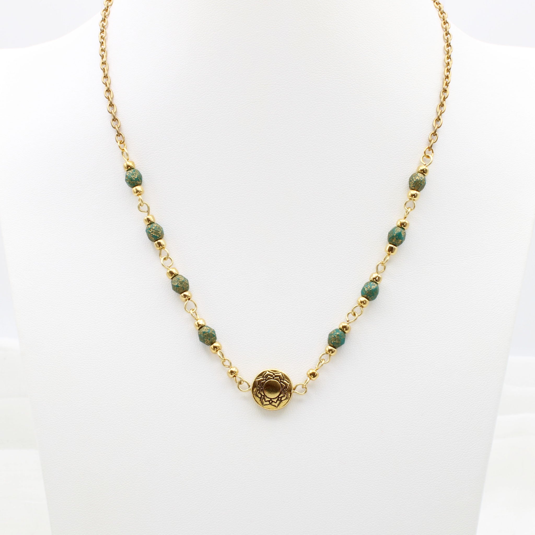 Gold Lotus New Day Necklace