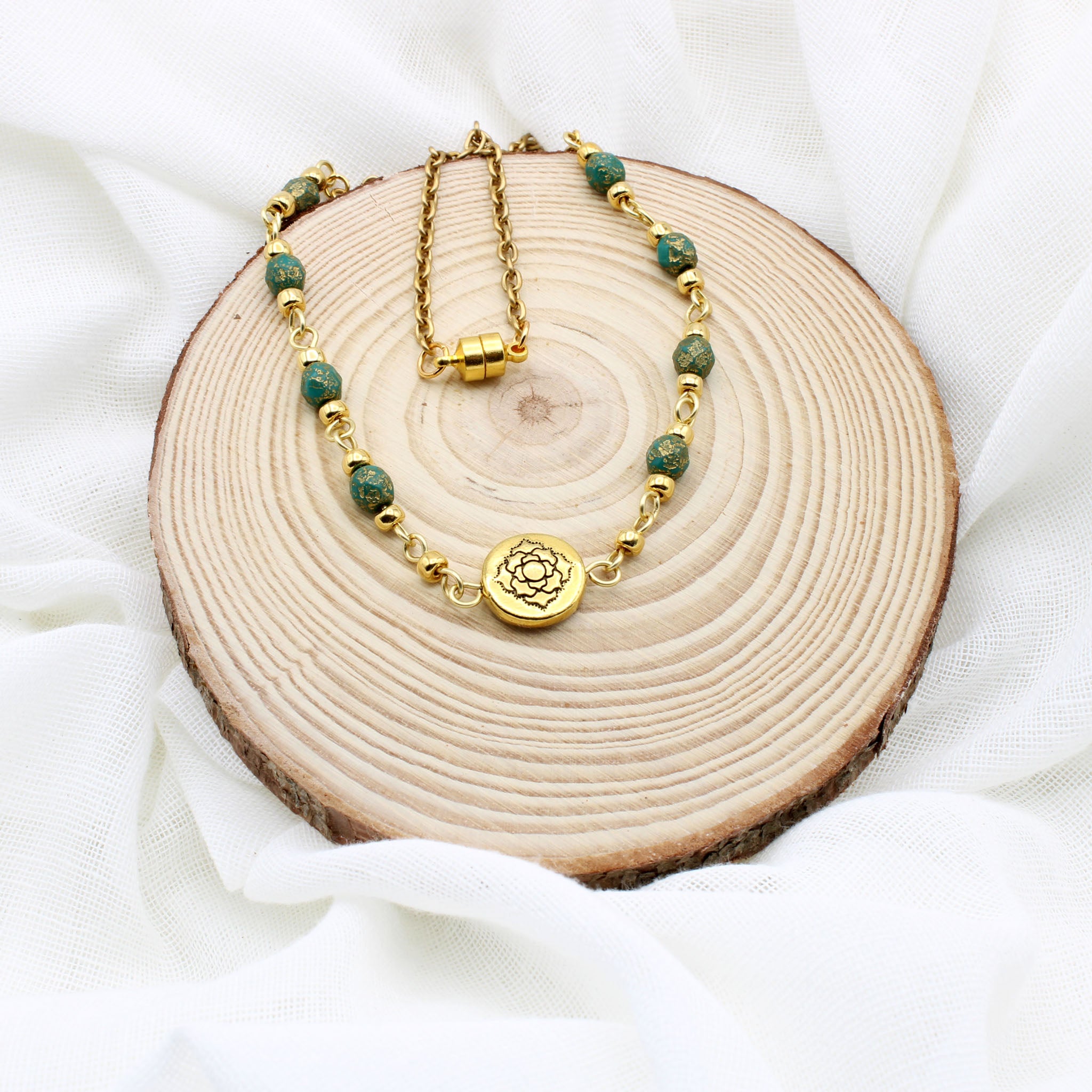Gold Lotus New Day Necklace