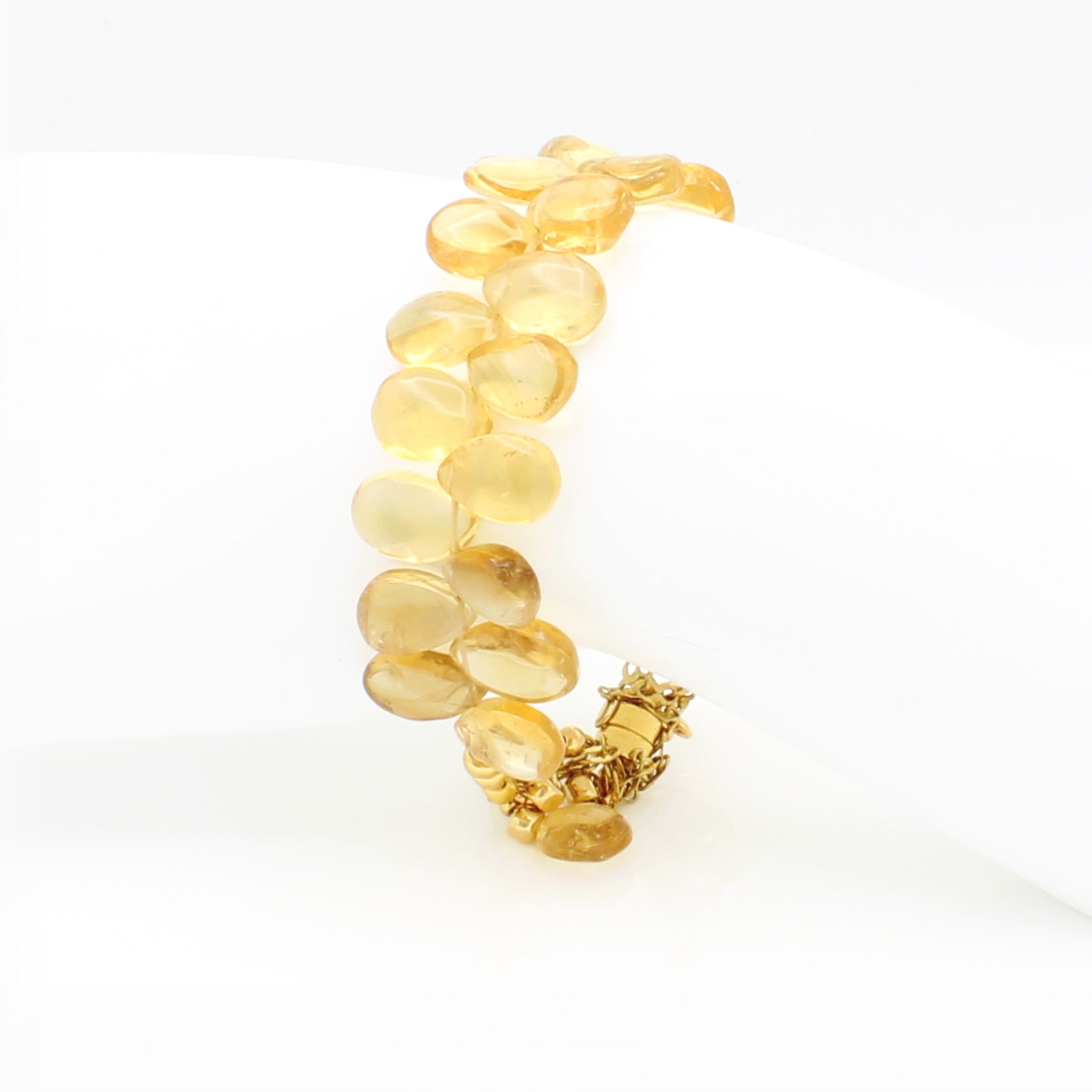 Citrine Gemstone and Gold Bracelet