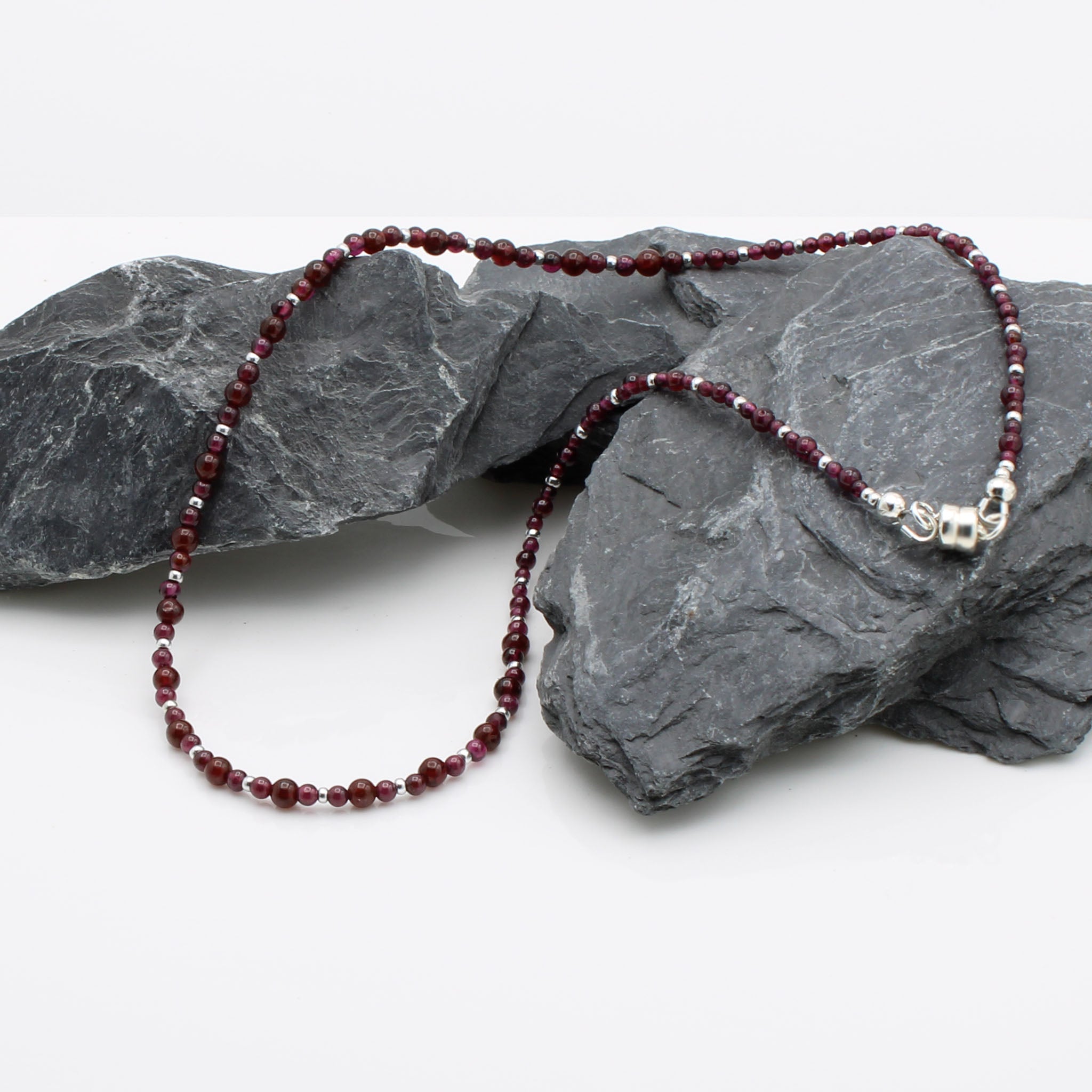 Deep Red Garnet handmade Necklace