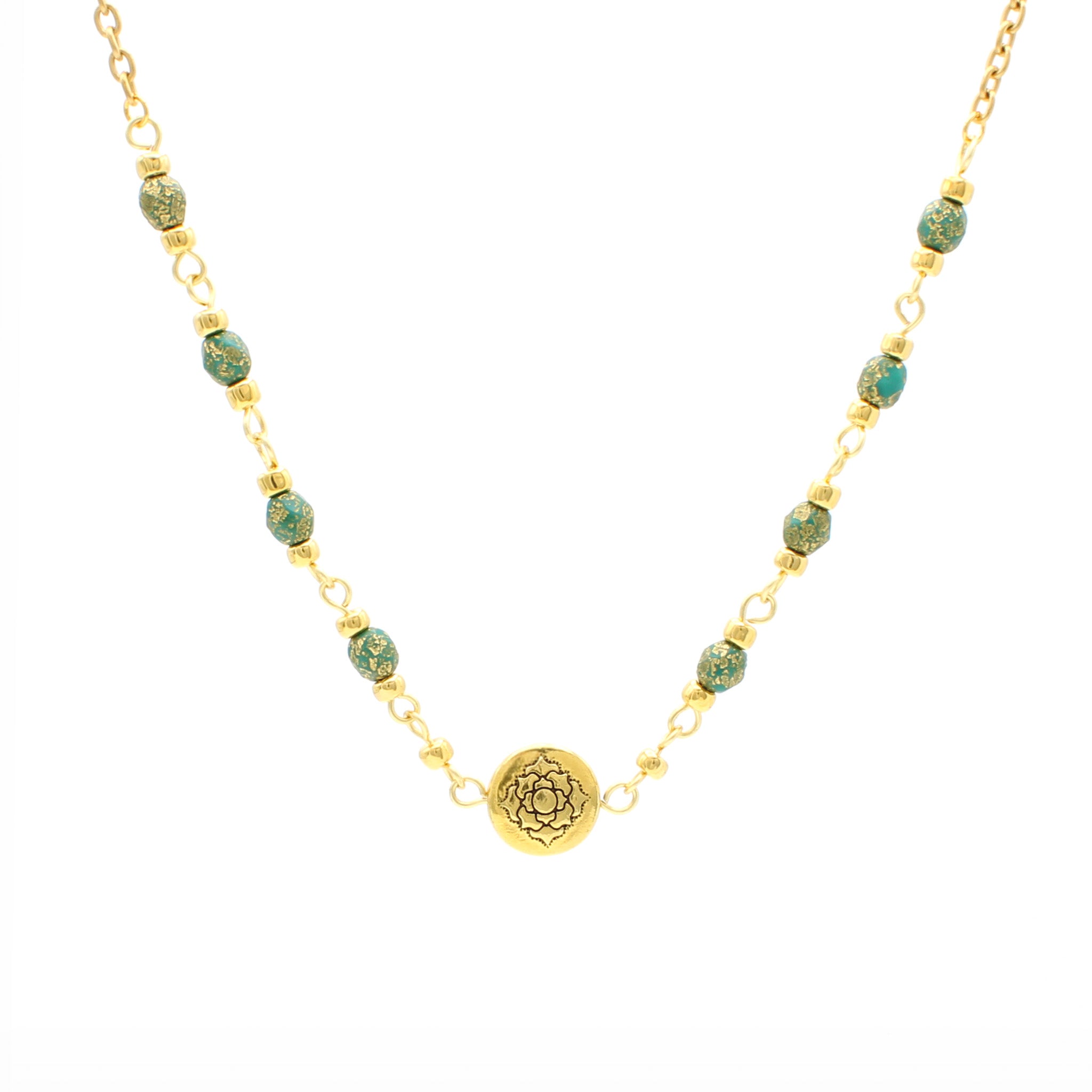 Gold Lotus New Day Necklace