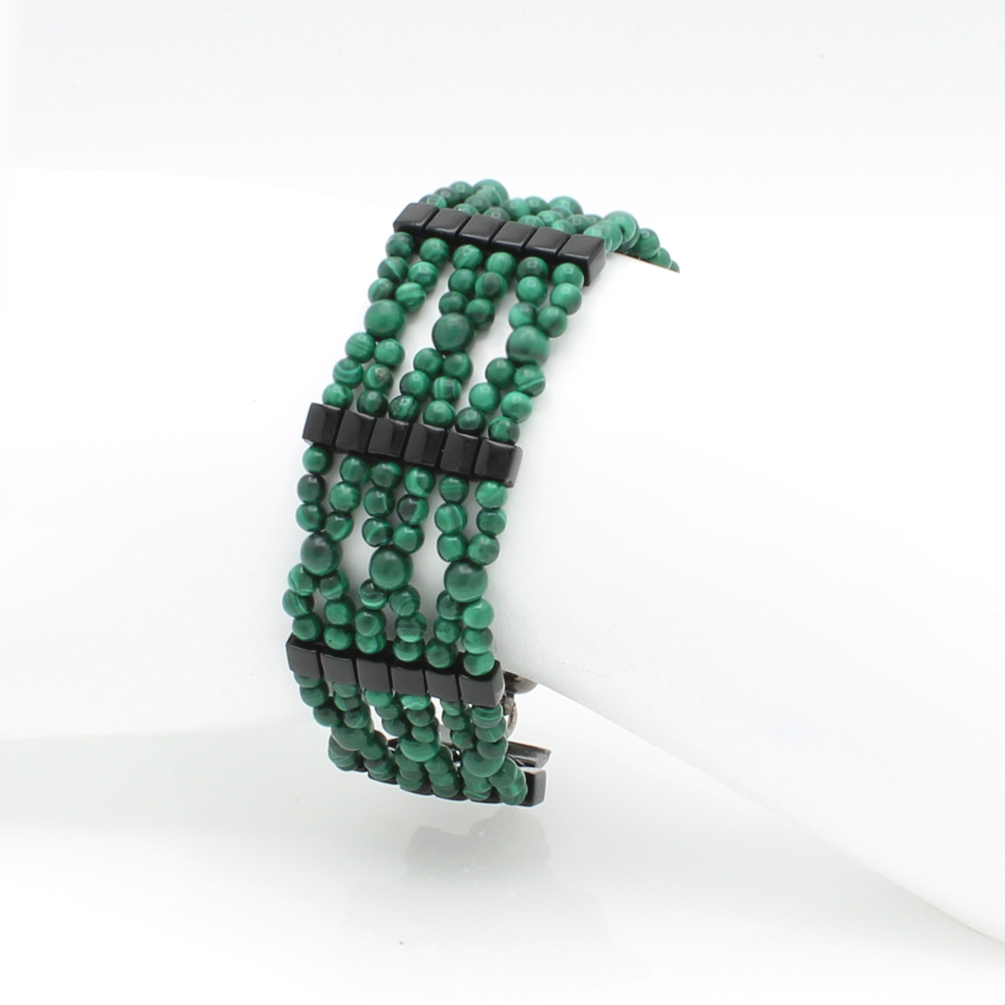 Malachite Cuff Bracelet - handmade