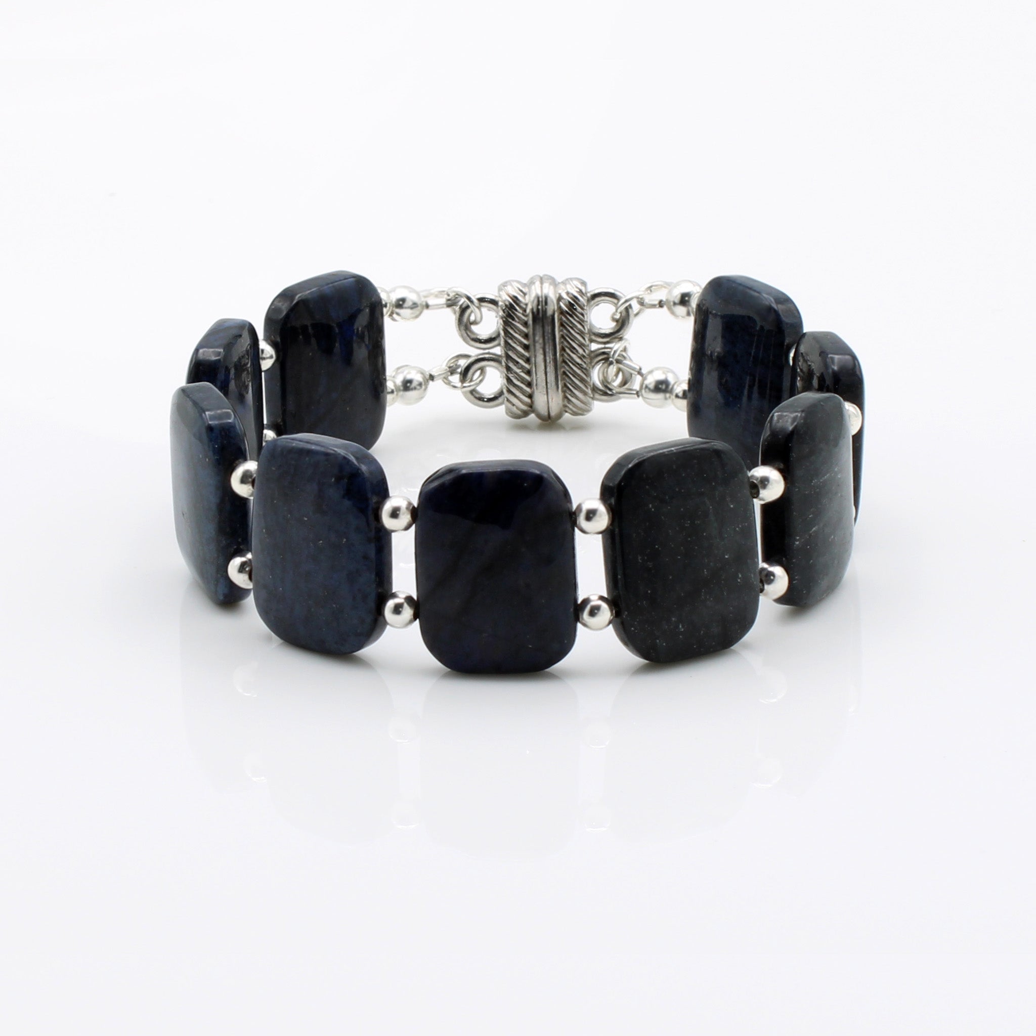 Navy Blue Dumortierite Gemstone Bracelet